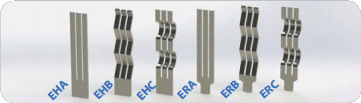 Анкеры для бетонных футеровок. Трехзубчатые E-образные анкеры.